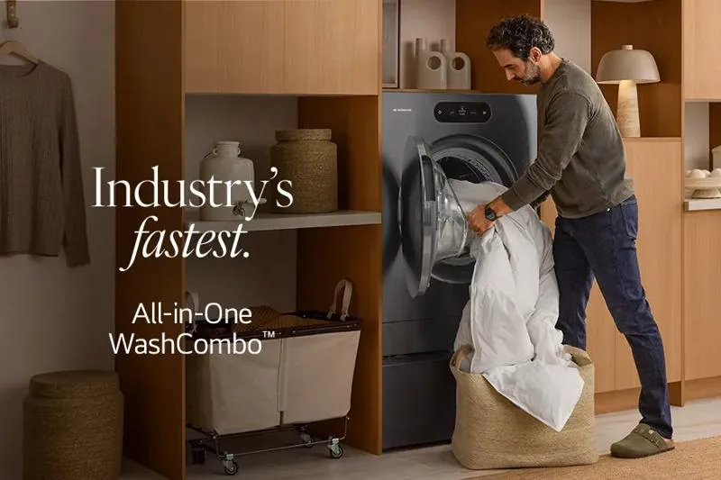 LG WashCombo wash-and-dry cycle illustration